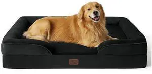 Orthopedic XLPlus Dog Bed Extra Large with Removable Washable Cover | 48" Classic Giant Dog Couch Sofa Waterproof, Comfy Bolster Sides, Nonslip Bottom, Pet Bed for Cats,Senior Dogs, Black Orthopedic XLPlus Dog Bed Extra Large with Removable Washable Cover | 48" Classic Giant Dog Couch Sofa Waterproof, Comfy Bolster Sides, Nonslip Bottom, Pet Bed for Cats,Senior Dogs, Black