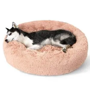 Calming Dog Beds Large Sized Dog Donut Washable Pet Bed,36ins Pink | Fluffy Faux Fur Round Cuddler,with Removable Washable Cover,Anti-Slip Bottom,Anti-Anxiety,Deep Sleeping for Pets Up to 80 Lbs Calming Dog Beds Large Sized Dog Donut Washable Pet Bed,36ins Pink | Fluffy Faux Fur Round Cuddler,with Removable Washable Cover,Anti-Slip Bottom,Anti-Anxiety,Deep Sleeping for Pets Up to 80 Lbs