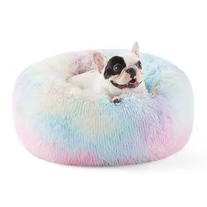 Calming Small Dog Bed Donut Washable CatPuppy Bed,23 inches | Fluffy Faux Fur Round Cuddler,Anti-Slip Bottom,Anti-Anxiety,Deep Sleeping for Large Cat & Pets Up to 25 Lbs,Multi Color Calming Small Dog Bed Donut Washable CatPuppy Bed,23 inches | Fluffy Faux Fur Round Cuddler,Anti-Slip Bottom,Anti-Anxiety,Deep Sleeping for Large Cat & Pets Up to 25 Lbs,Multi Color
