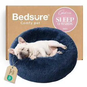 Calming Small Dog Bed Donut Washable CatPuppy Bed,23 inches Navy | Fluffy Faux Fur Round Cuddler,Machine Washable,Anti-Slip Bottom,Anti-Anxiety,Deep Sleeping for Large Cat & Pets Up to 25 Lbs Calming Small Dog Bed Donut Washable CatPuppy Bed,23 inches Navy | Fluffy Faux Fur Round Cuddler,Machine Washable,Anti-Slip Bottom,Anti-Anxiety,Deep Sleeping for Large Cat & Pets Up to 25 Lbs