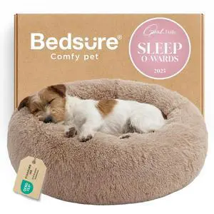 Calming Small Medium Dog Bed Donut Washable Puppy Bed,27ins Camel | Oprah Daily Award,Fluffy Faux Fur Round Cuddler,Anti-Slip Bottom,Anti-Anxiety,Deep Sleeping for Pets Up to 35 Lbs Calming Small Medium Dog Bed Donut Washable Puppy Bed,27ins Camel | Oprah Daily Award,Fluffy Faux Fur Round Cuddler,Anti-Slip Bottom,Anti-Anxiety,Deep Sleeping for Pets Up to 35 Lbs