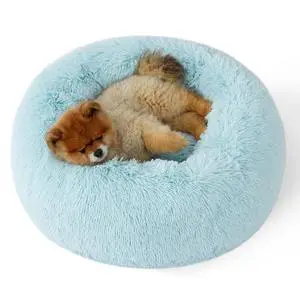 Calming Small Dog Bed Donut Washable CatPuppy Bed,23 inches | Fluffy Faux Fur Round Cuddler,Anti-Slip Bottom,Anti-Anxiety,Deep Sleeping for Large Cat & Pets Up to 25 Lbs,Aqua Blue Calming Small Dog Bed Donut Washable CatPuppy Bed,23 inches | Fluffy Faux Fur Round Cuddler,Anti-Slip Bottom,Anti-Anxiety,Deep Sleeping for Large Cat & Pets Up to 25 Lbs,Aqua Blue