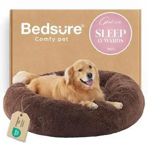Calming XL Dog Bed Donut Washable Extra Large Pet Bed,45ins Coffee | Fluffy Faux Fur Round Cuddler,Machine Washable,Anti-Slip Bottom,Anti-Anxiety,Deep Sleeping for Pets Up to 120 Lbs Calming XL Dog Bed Donut Washable Extra Large Pet Bed,45ins Coffee | Fluffy Faux Fur Round Cuddler,Machine Washable,Anti-Slip Bottom,Anti-Anxiety,Deep Sleeping for Pets Up to 120 Lbs