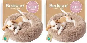 Calming Small Dog Bed Donut Washable CatPuppy Bed,23 inches 2 Pack | Fluffy Faux Fur Round Cuddler,Machine Washable,Anti-Slip Bottom,Anti-Anxiety,Deep Sleeping for Large Cat & Pets Up to 25 Lbs Calming Small Dog Bed Donut Washable CatPuppy Bed,23 inches 2 Pack | Fluffy Faux Fur Round Cuddler,Machine Washable,Anti-Slip Bottom,Anti-Anxiety,Deep Sleeping for Large Cat & Pets Up to 25 Lbs