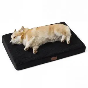 Washable Dog Crate Bed for Large Size with Comfy Sherpa,35x22 Black | Orthopedic Egg Crate Foam,Comfort Support Flat Rectangle Pet Mat,Non-Slip Bottom,Removable Cover,For Large Breed Up to 40 lbs Washable Dog Crate Bed for Large Size with Comfy Sherpa,35x22 Black | Orthopedic Egg Crate Foam,Comfort Support Flat Rectangle Pet Mat,Non-Slip Bottom,Removable Cover,For Large Breed Up to 40 lbs