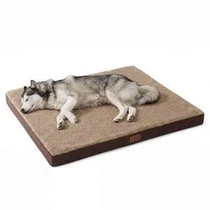 XXL Dog Bed, Giant Pet Bed with Washable Cover, 53x36 Inch Brown | Orthopedic Egg Crate Foam, Flat Rectangle Sherpa Mat, Non-Slip Bottom, Comfy Removable Washable Cover, For Pets Up to 100 lbs XXL Dog Bed, Giant Pet Bed with Washable Cover, 53x36 Inch Brown | Orthopedic Egg Crate Foam, Flat Rectangle Sherpa Mat, Non-Slip Bottom, Comfy Removable Washable Cover, For Pets Up to 100 lbs