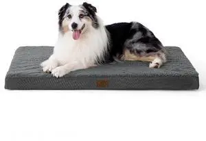 XL Dog Bed for Crate, Pet Bed with Washable Cover, 41IN Dark Grey | Orthopedic Egg Crate Foam, Flat Rectangle Sherpa Mat, Non-Slip Bottom, Comfy Removable Cover, For Extra Large Pets 70 lbs XL Dog Bed for Crate, Pet Bed with Washable Cover, 41IN Dark Grey | Orthopedic Egg Crate Foam, Flat Rectangle Sherpa Mat, Non-Slip Bottom, Comfy Removable Cover, For Extra Large Pets 70 lbs