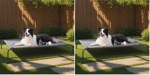 Outdoor Elevated Cooling Dog Bed Large Sized Dog, 49in Grey (Pack of 2) Outdoor Elevated Cooling Dog Bed Large Sized Dog, 49in Grey (Pack of 2)