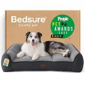 SupportMax Extra Thick Orthopedic XL Dog Beds Large Sized Dog | 42" Premium Supportive Couch for Senior Dogs, Water-resistant Removable Washable Cover, Big Comfy Pet Sofa with Sherpa, Grey SupportMax Extra Thick Orthopedic XL Dog Beds Large Sized Dog | 42" Premium Supportive Couch for Senior Dogs, Water-resistant Removable Washable Cover, Big Comfy Pet Sofa with Sherpa, Grey