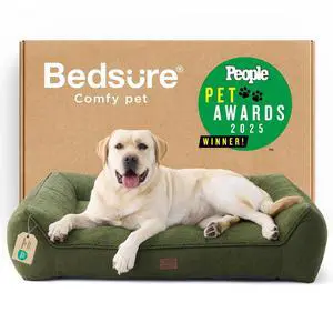 SupportMax Extra Thick Orthopedic XL Dog Bed for Extra Large Dogs | 45" Premium Supportive Couch for Senior Dogs, Water-resistant Removable Washable Cover, Jumbo Pet Sofa with Sherpa,Dark Green SupportMax Extra Thick Orthopedic XL Dog Bed for Extra Large Dogs | 45" Premium Supportive Couch for Senior Dogs, Water-resistant Removable Washable Cover, Jumbo Pet Sofa with Sherpa,Dark Green
