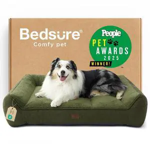 SupportMax Extra Thick Orthopedic XL Dog Beds Large Sized Dog | 42" Premium Supportive Couch for Senior Dogs, Water-resistant Removable Washable Cover, Big Pet Sofa with Sherpa, Dark Green SupportMax Extra Thick Orthopedic XL Dog Beds Large Sized Dog | 42" Premium Supportive Couch for Senior Dogs, Water-resistant Removable Washable Cover, Big Pet Sofa with Sherpa, Dark Green