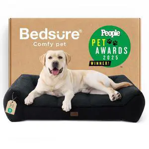 SupportMax Extra Thick Orthopedic XL Dog Bed for Extra Large Dogs | 45" Premium Supportive Couch for Senior Dogs, Water-resistant Removable Washable Cover, Jumbo Pet Sofa with Sherpa, Black SupportMax Extra Thick Orthopedic XL Dog Bed for Extra Large Dogs | 45" Premium Supportive Couch for Senior Dogs, Water-resistant Removable Washable Cover, Jumbo Pet Sofa with Sherpa, Black