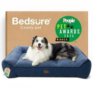 SupportMax Extra Thick Orthopedic XL Dog Beds Large Sized Dog | 42" Premium Supportive Couch for Senior Dogs, Water-resistant Removable Washable Cover, Big Pet Sofa with Sherpa, Night Blue SupportMax Extra Thick Orthopedic XL Dog Beds Large Sized Dog | 42" Premium Supportive Couch for Senior Dogs, Water-resistant Removable Washable Cover, Big Pet Sofa with Sherpa, Night Blue