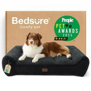 SupportMax Extra Thick Orthopedic Dog Beds Large Sized Dog | 38" Premium Supportive Couch for Senior Dogs, Water-resistant Removable Washable Cover, Big Comfy Pet Sofa with Sherpa, Black SupportMax Extra Thick Orthopedic Dog Beds Large Sized Dog | 38" Premium Supportive Couch for Senior Dogs, Water-resistant Removable Washable Cover, Big Comfy Pet Sofa with Sherpa, Black