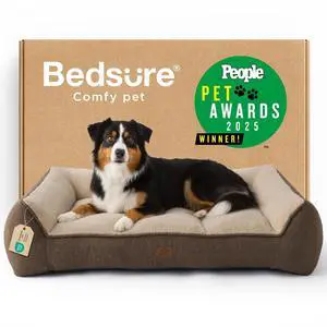SupportMax Extra Thick Orthopedic XL Dog Bed for Extra Large Dogs | 45" Premium Supportive Couch for Senior Dogs, Water-resistant Removable Washable Cover, Jumbo Pet Sofa with Sherpa, Brown SupportMax Extra Thick Orthopedic XL Dog Bed for Extra Large Dogs | 45" Premium Supportive Couch for Senior Dogs, Water-resistant Removable Washable Cover, Jumbo Pet Sofa with Sherpa, Brown