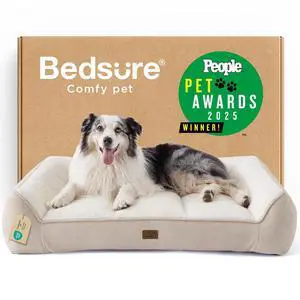 SupportMax Extra Thick Orthopedic XL Dog Beds Large Sized Dog | 42" Premium Supportive Couch for Senior Dogs, Water-resistant Removable Washable Cover, Big Comfy Pet Sofa with Sherpa, Cream SupportMax Extra Thick Orthopedic XL Dog Beds Large Sized Dog | 42" Premium Supportive Couch for Senior Dogs, Water-resistant Removable Washable Cover, Big Comfy Pet Sofa with Sherpa, Cream