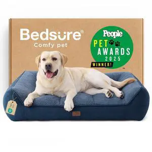 SupportMax Extra Thick Orthopedic XL Dog Bed for Extra Large Dogs | 45" Premium Supportive Couch for Senior Dogs, Water-resistant Removable Washable Cover, Jumbo Pet Sofa with Sherpa,Night Blue SupportMax Extra Thick Orthopedic XL Dog Bed for Extra Large Dogs | 45" Premium Supportive Couch for Senior Dogs, Water-resistant Removable Washable Cover, Jumbo Pet Sofa with Sherpa,Night Blue