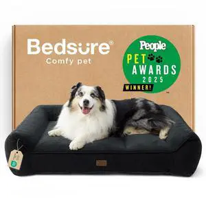 SupportMax Extra Thick Orthopedic XL Dog Beds Large Sized Dog | 42" Premium Supportive Couch for Senior Dogs, Water-resistant Removable Washable Cover, Big Comfy Pet Sofa with Sherpa, Black SupportMax Extra Thick Orthopedic XL Dog Beds Large Sized Dog | 42" Premium Supportive Couch for Senior Dogs, Water-resistant Removable Washable Cover, Big Comfy Pet Sofa with Sherpa, Black
