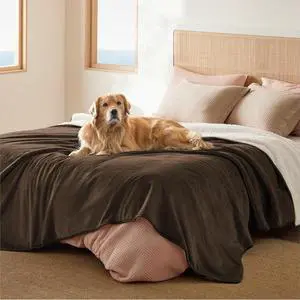 Waterproof Blanket for Bed Soft Sherpa Fleece Throw,Queen 90x86 | Plush Cozy Calming Reversible Dog Blankets for Large Senior Dogs,Warm Bed Couch Cover,Pet Furniture Protector,Brown Waterproof Blanket for Bed Soft Sherpa Fleece Throw,Queen 90x86 | Plush Cozy Calming Reversible Dog Blankets for Large Senior Dogs,Warm Bed Couch Cover,Pet Furniture Protector,Brown