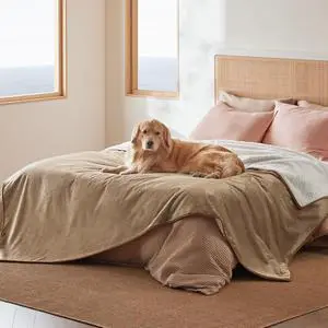 Waterproof Blanket for Bed Soft Sherpa Fleece Throw,Queen 90x86 | Plush Cozy Calming Reversible Dog Blankets for Large Senior Dogs,Warm Bed Couch Cover,Pet Furniture Protector,Camel Waterproof Blanket for Bed Soft Sherpa Fleece Throw,Queen 90x86 | Plush Cozy Calming Reversible Dog Blankets for Large Senior Dogs,Warm Bed Couch Cover,Pet Furniture Protector,Camel