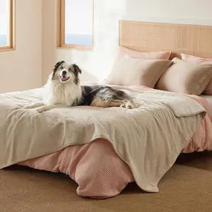 Waterproof Blanket for Bed Soft Sherpa Fleece Throw,Twin 80"x60" | Plush Cozy Calming Reversible Dog Blankets for Large Senior Dogs,Warm Bed Couch Cover,Pet Furniture Protector,Cream Waterproof Blanket for Bed Soft Sherpa Fleece Throw,Twin 80"x60" | Plush Cozy Calming Reversible Dog Blankets for Large Senior Dogs,Warm Bed Couch Cover,Pet Furniture Protector,Cream
