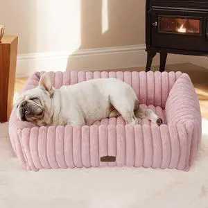 ComfyFleece Dog Bed Medium Large Size Dog Washable30in Blush Pink | Furry Puppy Beds,Rectangle Cute Orthopedic Corduroy Aesthetic Pet Beds,Removable Zipper Cover,Non-Slip Bottom,Up to 40 Lbs ComfyFleece Dog Bed Medium Large Size Dog Washable30in Blush Pink | Furry Puppy Beds,Rectangle Cute Orthopedic Corduroy Aesthetic Pet Beds,Removable Zipper Cover,Non-Slip Bottom,Up to 40 Lbs