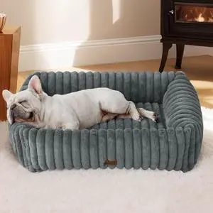 ComfyFleece Dog Bed Medium Large Size Dog Washable30in Warm Grey | Furry Puppy Beds,Rectangle Cute Orthopedic Corduroy Aesthetic Pet Beds,Removable Zipper Cover,Non-Slip Bottom,Up to 40 Lbs ComfyFleece Dog Bed Medium Large Size Dog Washable30in Warm Grey | Furry Puppy Beds,Rectangle Cute Orthopedic Corduroy Aesthetic Pet Beds,Removable Zipper Cover,Non-Slip Bottom,Up to 40 Lbs