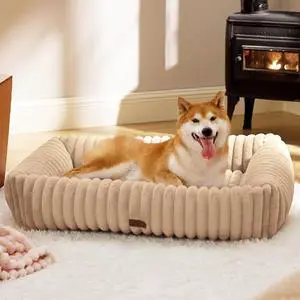 ComfyFleece Dog Beds Large Sized Dog Washable36in Sandy Beige | Furry Big Rectangle Pet Beds,Cute Aesthetic,Orthopedic Corduroy Fleece,Removable Zipper Cover,Non-Slip Bottom,Up to 60 Lbs ComfyFleece Dog Beds Large Sized Dog Washable36in Sandy Beige | Furry Big Rectangle Pet Beds,Cute Aesthetic,Orthopedic Corduroy Fleece,Removable Zipper Cover,Non-Slip Bottom,Up to 60 Lbs