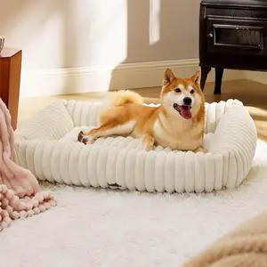 ComfyFleece Cute Dog Beds Large Sized Dog Washable36in Cream | Furry Big Square Pet Beds, Washable Aesthetic,Orthopedic Corduroy Fleece,Removable Zipper Cover,Non-Slip Bottom,Up to 60 Lbs ComfyFleece Cute Dog Beds Large Sized Dog Washable36in Cream | Furry Big Square Pet Beds, Washable Aesthetic,Orthopedic Corduroy Fleece,Removable Zipper Cover,Non-Slip Bottom,Up to 60 Lbs