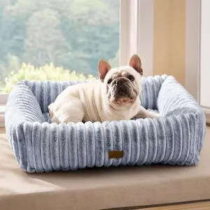 ComfyFleece Cute Dog Bed Medium Large Size Dog30in Blue Indigo | Furry Puppy Beds,Square Washable Orthopedic Corduroy Aesthetic Pet Beds,Removable Zipper Cover,Non-Slip Bottom,Up to 40 Lbs ComfyFleece Cute Dog Bed Medium Large Size Dog30in Blue Indigo | Furry Puppy Beds,Square Washable Orthopedic Corduroy Aesthetic Pet Beds,Removable Zipper Cover,Non-Slip Bottom,Up to 40 Lbs
