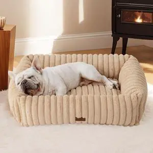 ComfyFleece Cute Dog Bed Medium Large Size Dog30in Sandy Beige | Furry Puppy Beds,Square Washable Orthopedic Corduroy Aesthetic Pet Beds,Removable Zipper Cover,Non-Slip Bottom,Up to 40 Lbs ComfyFleece Cute Dog Bed Medium Large Size Dog30in Sandy Beige | Furry Puppy Beds,Square Washable Orthopedic Corduroy Aesthetic Pet Beds,Removable Zipper Cover,Non-Slip Bottom,Up to 40 Lbs