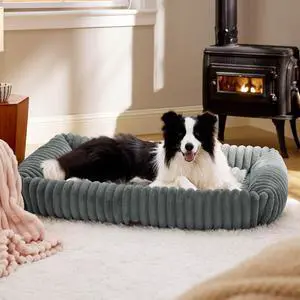 ComfyFleece Cute XL Dog Beds for Extra Large Dogs43in Warm Grey | Furry Cute Rectangle Big Pet Beds,Washable Aesthetic,Orthopedic Corduroy Fleece,Jumbo Removable Zipper Cover,Up to 90 Lbs ComfyFleece Cute XL Dog Beds for Extra Large Dogs43in Warm Grey | Furry Cute Rectangle Big Pet Beds,Washable Aesthetic,Orthopedic Corduroy Fleece,Jumbo Removable Zipper Cover,Up to 90 Lbs