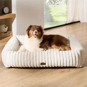 ComfyFleece Cute Dog Beds Large Sized Dog Washable40in Cream | Furry Big Rectangle XL Pet Beds, Aesthetic,Orthopedic Corduroy Fleece,Removable Zipper Cover,Non-Slip Bottom,Up To 75 Lbs ComfyFleece Cute Dog Beds Large Sized Dog Washable40in Cream | Furry Big Rectangle XL Pet Beds, Aesthetic,Orthopedic Corduroy Fleece,Removable Zipper Cover,Non-Slip Bottom,Up To 75 Lbs