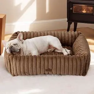 ComfyFleece Cute Dog Bed Medium Large Size Dog30in Camel Brown | Furry Puppy Beds,Square Washable Orthopedic Corduroy Aesthetic Pet Beds,Removable Zipper Cover,Non-Slip Bottom,Up to 40 Lbs ComfyFleece Cute Dog Bed Medium Large Size Dog30in Camel Brown | Furry Puppy Beds,Square Washable Orthopedic Corduroy Aesthetic Pet Beds,Removable Zipper Cover,Non-Slip Bottom,Up to 40 Lbs