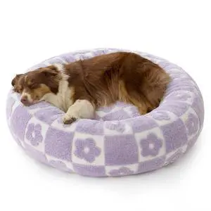 LE SURE Shown on TV Jacquard Donut Dog Beds Large,Flower Checks 36x36x8in | Orthopedic Calming Pet Bed Sofa, Original Design Pattern,Washable Cover,Cute Home Decor as Gift for Pet,Anti Slip Bottom LE SURE Shown on TV Jacquard Donut Dog Beds Large,Flower Checks 36x36x8in | Orthopedic Calming Pet Bed Sofa, Original Design Pattern,Washable Cover,Cute Home Decor as Gift for Pet,Anti Slip Bottom