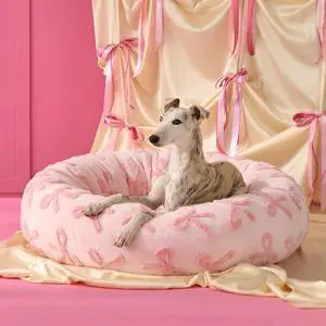 LE SURE Shown on TV Jacquard Donut Dog Beds Large,Pink Taffy 36x36x8in | Orthopedic Calming Pet Bed Sofa, Original Design Pattern,Washable Cover,Cute Home Decor as Gift for Pet,Anti Slip Bottom LE SURE Shown on TV Jacquard Donut Dog Beds Large,Pink Taffy 36x36x8in | Orthopedic Calming Pet Bed Sofa, Original Design Pattern,Washable Cover,Cute Home Decor as Gift for Pet,Anti Slip Bottom