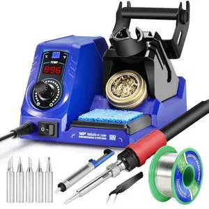 926LED V1 110W Soldering Iron Station Kit with Solder Wire, 5 Soldering Tips, Tip Cleaner, Tweezers, Desoldering Pump with Precision Temperature Control, Sleep Mode, / 926LED V1 110W Soldering Iron Station Kit with Solder Wire, 5 Soldering Tips, Tip Cleaner, Tweezers, Desoldering Pump with Precision Temperature Control, Sleep Mode, /