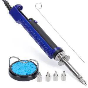 929D-V 2 IN 1 Desoldering Iron Electric Solder Sucker with 5 Nozzles 0.8/1.0/1.2/1.5mm Soldering Tool Kit with Built-in Desoldering Pump, Iron Stand, Sponge, Cleaning Pin Solder Remover 929D-V 2 IN 1 Desoldering Iron Electric Solder Sucker with 5 Nozzles 0.8/1.0/1.2/1.5mm Soldering Tool Kit with Built-in Desoldering Pump, Iron Stand, Sponge, Cleaning Pin Solder Remover