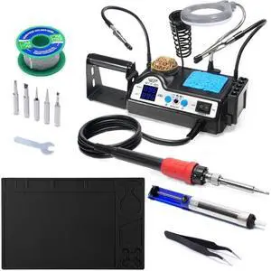 927-IV 110W Soldering Iron Kit Bundle with M150 Silicone Soldering Mat 12.9x8.2 inches with 5 Soldering Tips, Desoldering Pump, Solder Wire for Electronics Repair, DIY Projects 927-IV 110W Soldering Iron Kit Bundle with M150 Silicone Soldering Mat 12.9x8.2 inches with 5 Soldering Tips, Desoldering Pump, Solder Wire for Electronics Repair, DIY Projects