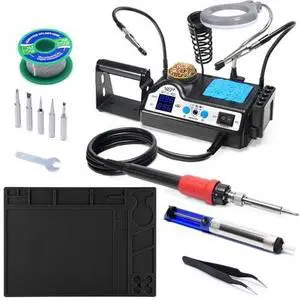 927-IV 110W Soldering Iron Kit Bundle with M160 Silicone Soldering Mat 13.7x9.9 inches with 5 Soldering Tips, Desoldering Pump, Solder Wire for Electronics Repair, DIY Projects 927-IV 110W Soldering Iron Kit Bundle with M160 Silicone Soldering Mat 13.7x9.9 inches with 5 Soldering Tips, Desoldering Pump, Solder Wire for Electronics Repair, DIY Projects