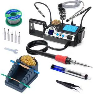 927-IV 110W Soldering Iron Kit Bundle with S200 Gray Soldering Wire Holder 6 V-shaped grooves with 5 Soldering Tips(I,B,3C,3.2D,5.2D), 35g Solder Wire for Soldering Wires 927-IV 110W Soldering Iron Kit Bundle with S200 Gray Soldering Wire Holder 6 V-shaped grooves with 5 Soldering Tips(I,B,3C,3.2D,5.2D), 35g Solder Wire for Soldering Wires