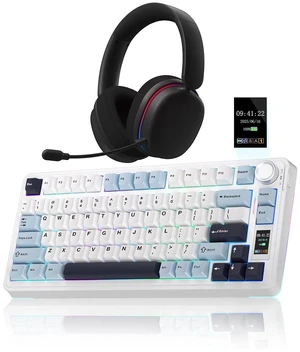 Wireless Keyboard and Headset Combo, S75 Pro Mechanical Keyboard G7 Pro Wireless Headset Wireless Keyboard and Headset Combo, S75 Pro Mechanical Keyboard G7 Pro Wireless Headset