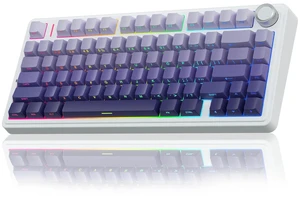 F75 Pro Wireless Mechanical Keyboard,75% Hot Swappable Custom Keyboard,RGB Backlit,Pre-lubed Linear Switches,Side Printed PBT Keycaps Mechanical Gaming Keyboards,Gradient Purple F75 Pro Wireless Mechanical Keyboard,75% Hot Swappable Custom Keyboard,RGB Backlit,Pre-lubed Linear Switches,Side Printed PBT Keycaps Mechanical Gaming Keyboards,Gradient Purple