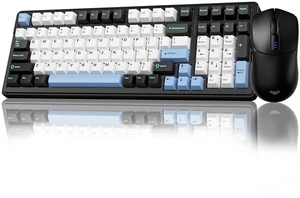 Wireless Keyboard and Mouse Combo, F99 Mechanical Keyboards Hot Swappable Custom Keyboard+SC580 Wireless Gaming Mouse Black Wireless Keyboard and Mouse Combo, F99 Mechanical Keyboards Hot Swappable Custom Keyboard+SC580 Wireless Gaming Mouse Black