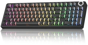 F99 Pro Wireless Mechanical Keyboard-Silent Version,BT5.0/2.4GHz/USB-C Hot Swappable Custom Keyboard,Gasket Structure,Pre-lubed Linear Switches RGB Backlit Computer Gaming Keyboards,Black F99 Pro Wireless Mechanical Keyboard-Silent Version,BT5.0/2.4GHz/USB-C Hot Swappable Custom Keyboard,Gasket Structure,Pre-lubed Linear Switches RGB Backlit Computer Gaming Keyboards,Black