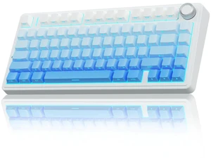 F75 Pro Wireless Mechanical Keyboard,75% Hot Swappable Custom Keyboard,RGB Backlit,Pre-lubed Linear Switches,Side Printed PBT Keycaps Mechanical Gaming Keyboards,Gradient Blue F75 Pro Wireless Mechanical Keyboard,75% Hot Swappable Custom Keyboard,RGB Backlit,Pre-lubed Linear Switches,Side Printed PBT Keycaps Mechanical Gaming Keyboards,Gradient Blue