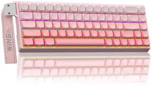 WIN68 HE Mechanical Gaming Keyboard 60%, Hall Effect Magnetic Switch, Fast Trigger Mode Adjustable Actuation, 8000Hz Polling Rate, RGB Backlit, Wired Pink Keyboard for Laptop/PC Gamer WIN68 HE Mechanical Gaming Keyboard 60%, Hall Effect Magnetic Switch, Fast Trigger Mode Adjustable Actuation, 8000Hz Polling Rate, RGB Backlit, Wired Pink Keyboard for Laptop/PC Gamer
