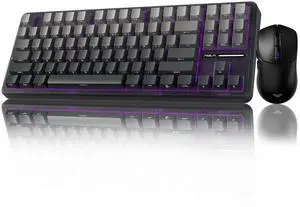 F87 Pro Wireless Mechanical Keyboard,Tri-Mode BT5.0/2.4GHz/USB-C Gasket Hot Swappable Custom Keyboard+SC580 Wireless Gaming Mouse Black F87 Pro Wireless Mechanical Keyboard,Tri-Mode BT5.0/2.4GHz/USB-C Gasket Hot Swappable Custom Keyboard+SC580 Wireless Gaming Mouse Black