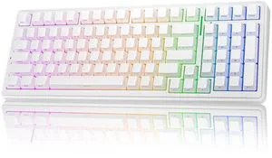 F99 Wireless Mechanical Keyboard,Triple-Mode(BT5.0/2.4GHz/USB-C),Gasket Mounted Creamy Keyboard with Linear Switches, Side Printed PBT Keycaps,RGB Backlit PC Gaming Keyboards for Win/Mac F99 Wireless Mechanical Keyboard,Triple-Mode(BT5.0/2.4GHz/USB-C),Gasket Mounted Creamy Keyboard with Linear Switches, Side Printed PBT Keycaps,RGB Backlit PC Gaming Keyboards for Win/Mac