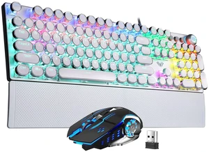 Mechanical Gaming Keyboard Mouse Combo (F2088 Typewriter Style Mechanical Keyboard + SC100 Black Wireless Gaming Mouse) Mechanical Gaming Keyboard Mouse Combo (F2088 Typewriter Style Mechanical Keyboard + SC100 Black Wireless Gaming Mouse)